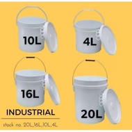 indeed pail heavy duty. with handle and cover