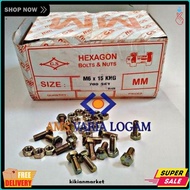 M6X15 Bolts / M6 Bolts and Nuts / 10 Key Bolts