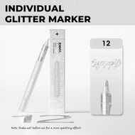 ENMY 12 Colours Set Glitter Marker Pens Shimmer Metallic Gold Silver Pearlescent Art Markers