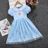 LNR Shop Gaun Dress Anak Perempuan Gaun Motif Sophia The First Import Dress Gaun Rok Tutu Pesta Ulang Tahun Pernikahan Anak Balita Dengan Renda Elsa Ana Frozen Aksesoris Set Perhiasan Mahkota Anting Gelang Kalung Cincin