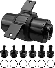 10 Micron Inline Fuel Filter with 1/2" 3/8" 5/16" Barb Fitting Adapter and 50MM Bracket Clamp, for F