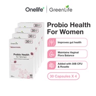 [Bundle of 4] [Upgraded Formula] GreenLife Probio Health for Women 30B CFU 30 Veggie Capsules
