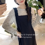 Pregnant Women Spring Autumn Suit Early Spring 2026 Top+Strap Skirt Loose Slimmer Look Strap Skirt S