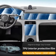 For Porsche Taycan 2020-2024 Invisible Interior Film TPU Full Car Set Protective Film Interior Modif