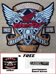 COD Emblem BEAT Patch Bordiran Bordir HONDA BEAT 125