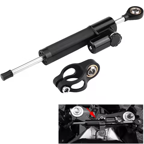 255mm Universal Motorcycle Adjustable Steering Damper Stabilizer For YAMAHA MT10 MT07 MT09 ZX6R YZF 
