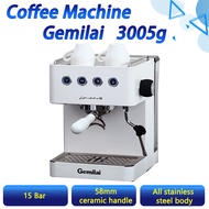 Coffee Maker Gemilai CRM3005G Coffee Machine เครื่องชงกาแฟอัตโนมัติ ขนาดหัวชง 58mmเครื่องชงกาแฟเชิงพาณิชย์  58mm 1450W 15 Bar 1.7 ลิตร