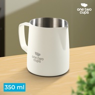 Milk Jug Latte art Frothing Pitcher Stainless Steel 304 350ml - White Milk Pitcher Latte Art Pitcher