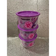 tupperware chinse new year - purple flower one touch 600ml  -3pcs/sete