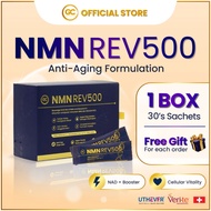GC Research NMN REV500 500mg NMN + 500mg Resveratrol Anti-Aging Supplement 1 Box (30 Sachets x 3g)