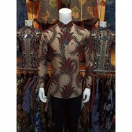 Men's Shirts Long Sleeve batik Shirts Men fashion - Chocolate, M Men's Clothing Latest PREMIUM D6I1 EXCLUSIVE Elegant batik Shirt Quality batik Shirt For Men Cool batik Tops Modern VIRAL Men's Shirts