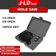 MATA JLD Hole saw drill bit set 16pcs - Holesaw Drill Bit PVC Wood Hole saw Drill Bit Hydroponic Hol