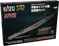 Kato USA Model Train Products HV2 UNITRACK Passing Siding Track Set with #6 Manual Turnout