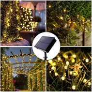 22M Solar Fairy String Light 8 modes Twinkle LED Copper String Light Lampu Solar Raya Solar Outdoor Lighting christmas