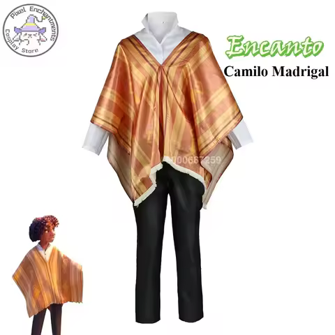 Encanto Anime Camilo Madrigal Cosplay Costume Cloak Shirt Pants Suit for Men Suit Adults Kids Fancy 