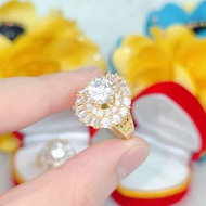 Western Red Coin Baget Ring 750