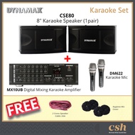 DYNAMAX Karaoke Set Karaoke System MX10UB/AV200UB Karaoke Amplifier, CSE80 8" Karaoke Speaker, DM622
