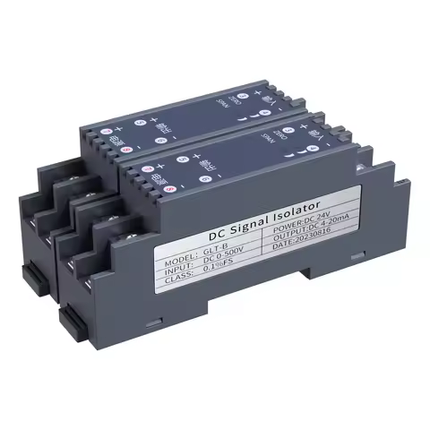 4-20mA to 0-10V 0-5V to -10-10V DC Signal Converter 0-60mV 0-75mV 0-2000V 35mm DIN Rail Analog Signa
