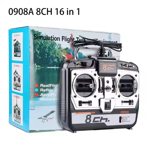 0904A 6CH / 0908A 8CH 16in1 RC Flight Simulator W/ CD Support G7 Phoenix 5 XTR for RC FPV Racing Dro