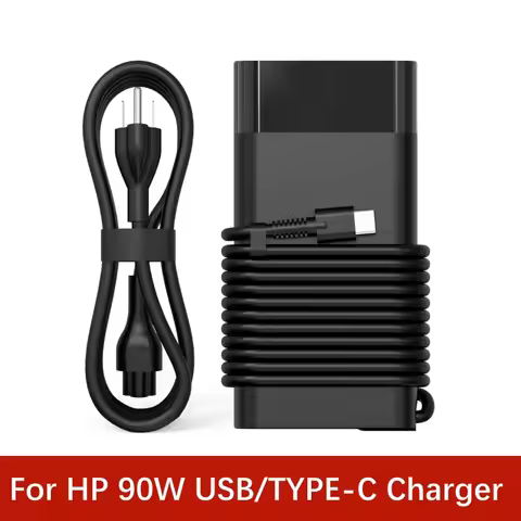 New Replacement HP 90W USB C TYPE-C Laptop Charger Power Adapter For HP Spectre x360,904144-850 Elit