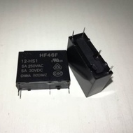 Power Relay 12V 5A One Set Normally Open HF46F 12-HS1 Mini Relay