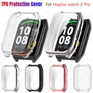 Plating TPU Case for HayLou Watch 2 Pro Smart Band Full Cover Tempered Screen Protector for Haylou L