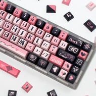 PBT XDA Valentine's Day Pink purple keycaps Set for Girl Boys Custom Keyboard for Gateron Kailh Cher