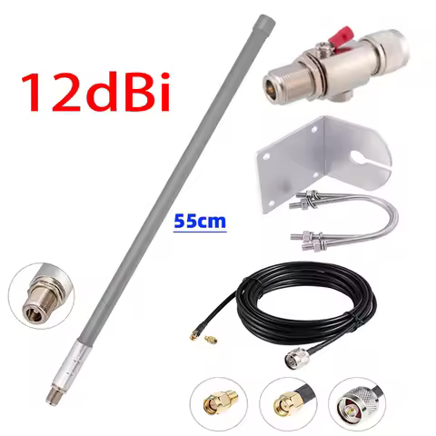12 dBi For LoRa Antenna for Indoor Outdoor Use with Fiberglass Cover for Helium Hotspot Miner and Fo