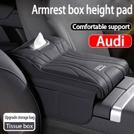 Audi Car armrest box height pad Central Armrest Protective Pad Tissue Box Automobile storage for  A1