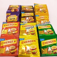 Energen 1 Renceng 10 pcs Vanilla - Cokelat - Kacan Ijo - Kurma - Jagung - Jahe 10 Sachet 30gr