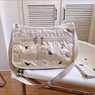 Lesportsac 貓貓刺繡斜揹袋