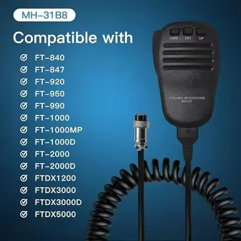 Original MH-31B8 Handheld Speaker Mic 8-Pin Fit for Yaesu Walkie Talkie FT-840 FT-990 FT-1000 FTDX12