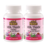 NATURAL FACTORS MILK THISTLE EXTRACT 60 CAPSULES X 2 BOTTLES