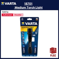 Varta 18701 Medium Indestructible Torch Light with (AA battery x 2 pcs)