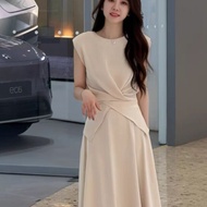 Chubby Meiyi Top S-2XL Sleeveless Shirt Summer High-End Irregular Lace-Up Satin GB403-B 95353