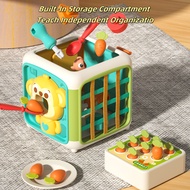 Montessori busy board for 1 year old baby | 11 in 1 multi-sensory activity block with latch & switch