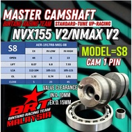 ( NVX 155 V2 / NMAX 155 V2 ) BRT racing camshaft high cam BRT master cam ** 1PIN ***
