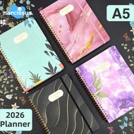 NARCISSUS 2026 Planner, A5 Weekly and Monthly Calendar 2026, Jan.2026 - Dec.2026 Monthly Tabs Agenda