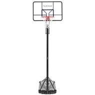 TARMAK Portable Basketball Hoop, Backboard with Overhang, Adjustable 2.40-3.05 m B700