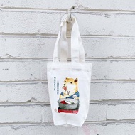 柴犬吃火鍋飲料提袋 | 環保袋 | 飲料袋 | 插畫