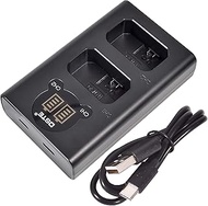 DSTE Replacement for NP-FW50 Dual LCD Battery Charger Compatible Sony Alpha 7 7R a7S a7R II A6400 A6