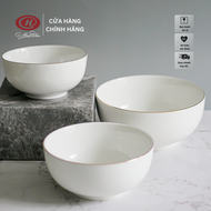 Bát Tô Trắng Trơn Viền Vàng Kiểu Hàn Quốc - Sứ Minh Châu