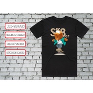 CARTOON PRINTING "SK8 er BEAR" LOGO CASUAL T-SHIRT SHORT SLEEVE *UNISEX* BR096
