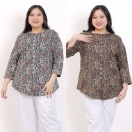 BLOUSE BAJU BATIK WANITA JUMBO BIG SIZE 584 HAMIL KERJA PESTA XXL XXXL