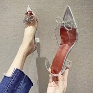 BEAUTIFUL WOMEN'S HEELS, MODERN PARTY SANDALS, POINTED GLASS HEELS, CHINTYA Stiletto Heels Pointed T