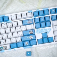 [Dake Pain] Snow Miku Hatsune Miku Keycap Mechanical Keyboard PBT Sublimation Anime Fan Peripherals