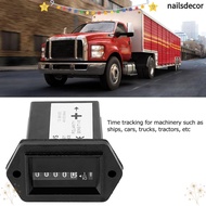 NAILSDECOR Engine Hour Meter, DC Timer Hour Meter Timer, Universal 12-36V Engine Hour Gauge Car