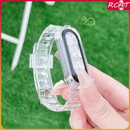 TPU Soft Case Strap for Xiaomi Mi Band 10 9 8 NFC Transparent Screen Protector Belt Bracelet Accesso