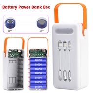 21*18650 Battery Storage Box Fast Wireless Charging Power Bank Case 18650 Battery Holder PD QC3.0 USB 10W 22.5W