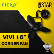 DEKA Fiero VIVI 16 Corner Fan Ceiling Fan Wall 16" DC Motor SIRIM Certified Remote Control Quiet Str
